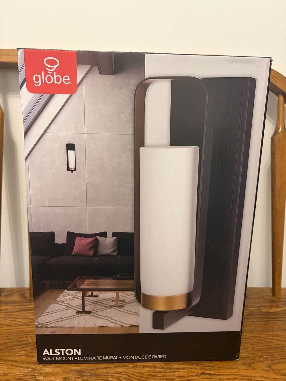 Globe Alston Wall Mount Dark Bronze Wall Sconce